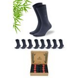 Dayco Socks Premium Dikişsiz Yazlık Bambu Soket Çorap 8'li Set Kraft Kutulu Füme - 41-44 - 474