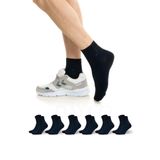 Dayco Socks Premium Kışlık Lacivert Renk Dikişsiz Erkek Bambu Yarım Konç Çorap 6'lı Set