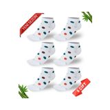 Dayco Socks Premium Sim Detaylı Puantiyeli Kadın Bambu Patik Çorap 6'lı Set - 10554