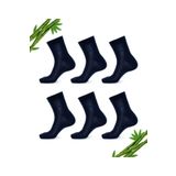 Dayco Socks Premium Yazlık Lacivert Renk Dikişsiz Erkek Bambu Yarım Konç Çorap 6'lı Set