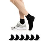 Dayco Socks Premium Yazlık Siyah Renk Dikişsiz Erkek Bambu Yarım Konç Çorap 6'lı Set