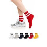 Dayco Socks Renkli Tenis Çizgili Kadın Kolej Çorabı 6 Çift - 652-36-40