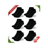 Dayco Socks Simli Nokta Desenli Siyah Renk Kadın Bambu Patik Çorap 6lı Set