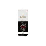 Dayco Socks Taş Işlemeli Kalp Desenli Siyah Çocuk Külotlu Çorap