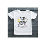 Dayım-Amcam Yine Bi Dümenler Çeviriyor Yazılı Çocuk Tişörtü, 16 Yaş, Unisex, Beyaz