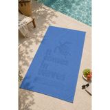 Daylife Caretta Desenli Jakarlı Hızlı Kuruyan Plaj Havlusu - Mavi - 75 x 150 cm