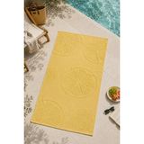 Daylife Limon Desenli Jakarlı Plaj Havlusu %100 Pamuk 75 x 150 cm Hızlı Kuruyan Modern Tasarım