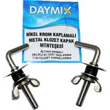 Daymıx Alttan Sıkmalı Metal Klozet Kapak Menteşesi Vidası Nikel Krom Kaplamalı
