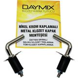 Daymıx Üstten Sıkmalı Metal Klozet Kapak Menteşesi Vidası Nikel Krom Kaplamalı