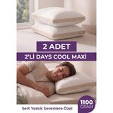 Days In Colours 2 Adet Maxi Klimalı Silikon Yastık - Daycool Serisi - 2 x 1100 Gram Maxi Klimalı Kapitone Silikon Yastık - 50 x 70 cm - Beyaz - Altın