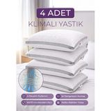Days In Colours 4 Adet Klimalı Silikon Yastık - Daycool Serisi - 4 x 800 Gram Klimalı Kapitone Silikon Yastık - 50 x 70 cm - Beyaz