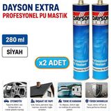 Dayson Arge Toptan Extra Profesyonel Pu Mastik 280 ml Siyah 2 Adet
