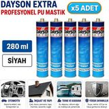Dayson Arge Toptan Extra Profesyonel Pu Mastik 280 ml Siyah 5 Adet