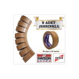 DAYSON EXTRA (8 ADET SHRINKLI KAHVERENGİ) MASKELEME BANDI 36mm x 35m 1.KALİTE