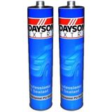 Dayson Extra Mastik Poliüretan Siyah Silikon Pu 280 ml Çelik Silikon Başlıklı Renk Siyah 2 Adet