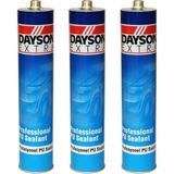 Dayson Extra Poliüratan Silikon Mastik (Siyah) 3 Adet 280ML Yeni Tarihli