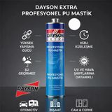 Dayson Extra Poliüretan Mastik Silikonize Yapıştırıcı Beyaz Renk, 280 Ml
