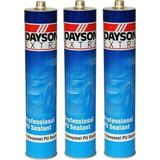 Dayson Extra Profesyonel PU Mastik Beyaz 280 ml Elastik Yapışkan 3'lü Paket Dayanıklı