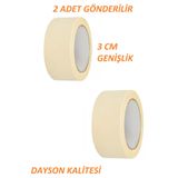DAYSON Maskeleme Bandı Kağıt Bant Boya Bandı 2 Adet Gönderilir 36 mm x 25 m