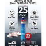Dayson Siyah 25 Adet Pu Mastik Poliüretan Kaporta Karavan Silikonu Güçlü Yapıştırıcı