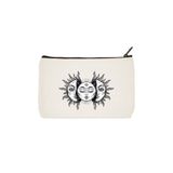 daystore Clutch Ay Ve Güneş Baskılı Bez Makyaj Çantası
