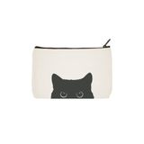 daystore Clutch Cat Baskılı Bez Makyaj Çantası