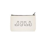daystore Clutch Minik Kediler Baskılı Bez Makyaj Çantası