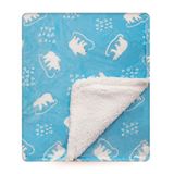 DaysU Peluş Flanel Sherpa Bebek Battaniyesi, Kız Erkek Çocuklar için, Taşınabilir Ters Çevrilebilir Yumuşak Mikro Polar Bebek Beşik Battaniyesi, Yenidoğan ve Çocuk Odası için Hayvan Baskılı Battaniye,