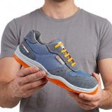 Daytex Mekap Hawai Rmk-12 S1 Gray - Turuncu/gri Süet Çelik Burunlu Yazlık Spor Iş Ayakkabısı (Rover Taban) - Gri - Turuncu