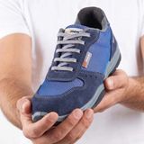 Daytex Mekap Rmk-10 S1 Rover Blue - Mavi Süet Çelik Burunlu ve Kevlar Ara Tabanlı Spor Iş Ayakkabısı - Mavi - Beyaz