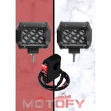 Daytona 18W Motosiklet Led Sis Farı Takımı Ve Usbli Aç Kapa Butonu Seti