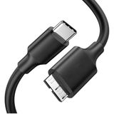Daytona 20103 USB Type-C To Micro B 3.1 HDD Harici Harddisk Kablosu Çevirici Dönüştürücü Şarj Cihazı Aktarıcı Kablo - Siyah