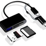 Daytona A5256 Type-C Micro Usb 3in1 Sd Micrsd Kart Okuyucu Otg Çevirici Kablosu x 2 Adet