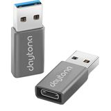Daytona ADS-613 Usb 3.1 To Type-C 10 Gbps Gen 2 Füme Yüksek Hızlı Data Şarj Çevirici Dönüştürücü Adaptör