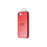 Daytona Apple 7/8 Uyumlu Silikon Ultra Slim Mikrofiber Astarlı Açık Kırmızı Cep Telefonu Kılıfı