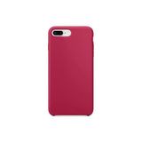 Daytona Apple 7/8 Uyumlu Silikon Ultra Slim Mikrofiber Astarlı Gül Kırmızı Cep Telefonu Kılıfı