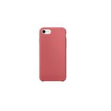 Daytona Apple 7/8 Uyumlu Silikon Ultra Slim Mikrofiber Astarlı Nar Çiçeği Cep Telefonu Kılıfı