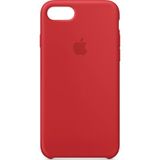 Daytona Apple iPhone 7/8 Kamelya (Camellia) Silikon Kılıf Kauçuk Arka Kapak Kırmızı - Red