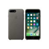 Daytona Apple iPhone 7/8 Plus Gri Deri Cep Telefonu Kılıfı