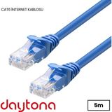 Daytona Cat6 Gigabit Internet Ethernet 10GBPS RJ45 Lan Kablosu A4216 - Mavi - 5 m