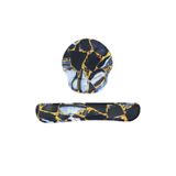 Daytona Desenli Ergonomik Desenli Mouse Pad Ve Bilek Desteği Set Siyah - Volkanik