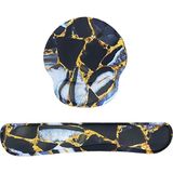 Daytona Desenli Ergonomik Oyuncu Gaming Mouse Pad ve Bilek Desteği Set - Siyah