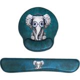 Daytona Desenli Ergonomik Oyuncu Gaming Mouse Pad ve Bilek Desteği Set - Yeşil