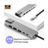 Daytona FC04 Macbook Uyumlu Type-C™ To 4K HDMI Tv Projeksiyon Ultra Hd 1080P 2* Type-C 2* USB 3.0 Ethernet Lan 6ın1 Çevirici Hub Adaptör