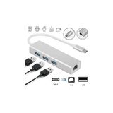 Daytona Fc05 Type-C to 3 Port USB Rj45 Kablolu Çevirici Hub