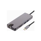 Daytona FC09 Type-c To Hdmı RJ45 Type-C Sd Kart Usb 3.0x 2 Vga Macbook Uyumlu 8 in 1 Çevirici Adaptör