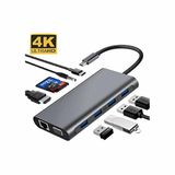 Daytona Fc31 Type-C Usb-C To 4*Usb3.0 Hdmı VGA Rj45 Pd Aux Sd 11ın1 Çevirici