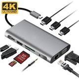 Daytona FC33/31 Type-C To 4*usb 3.0 4K HDMI RJ45 Ethernet VGA Sd Tf Kart Okuyucu Aux Pd Hub Çevirici Adaptör