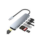 Daytona HC-13 7'li USB Type-C Docking Station (Giriş:USB Tip-C => Çıkış:HDMI+3*USB3.0+SD+M.SD)