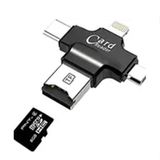 Daytona Hc05 Type-C Lightning Usb-A Micro Sd Tf Siyah Kart Okuyucu Hub